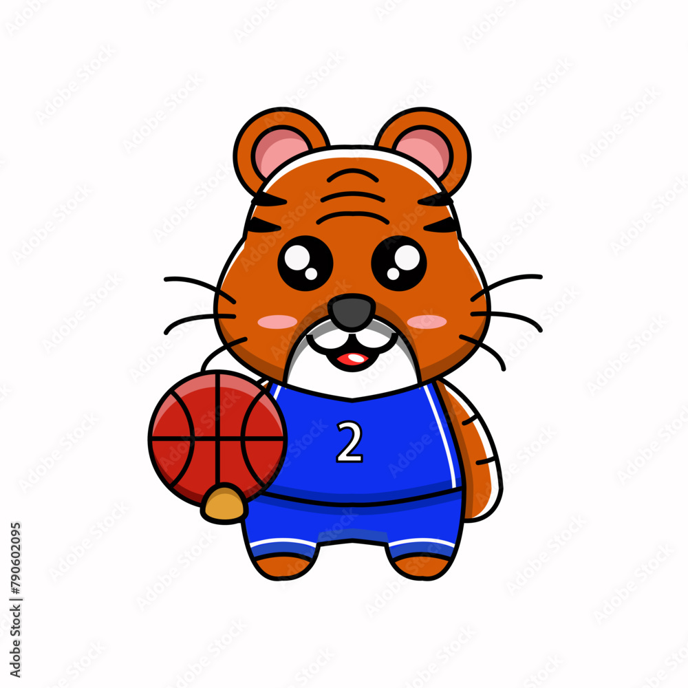 cute vector design illustration of a basketball player leopard mascot cute vector design illustration of a basketball player leopard mascot