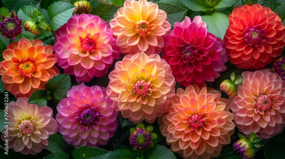 flowers with verdant leaves on one side, and more leaves on the opposite side flowers with verdant leaves on one side, and more leaves on the opposite side