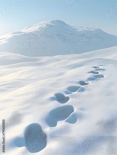 Footprints in the Snowy Wilderness Leaving a Trail of Unanswered Questions photo
