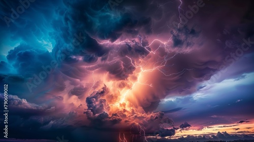 Spectacular Lightning Storm, Charged Skies Above Quiet Waters