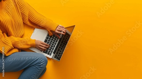 Entrepreneur Concentrating on Computer Task, Efficient Workplace