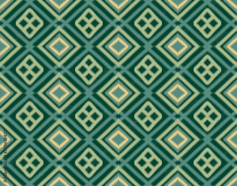 Seamless Ikat ethnic traditional pattern geometric abstract folklore ornament Tribal ethnic illustration background Seamless Ikat ethnic traditional pattern geometric abstract folklore ornament Tribal ethnic illustration background