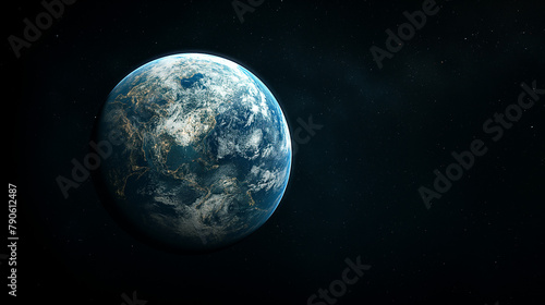 Earth globe on black background. Earth sphere. © Wasin Arsasoi
