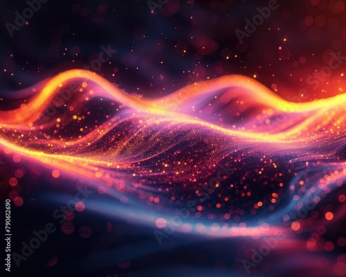 Vibrant glow against abstract background