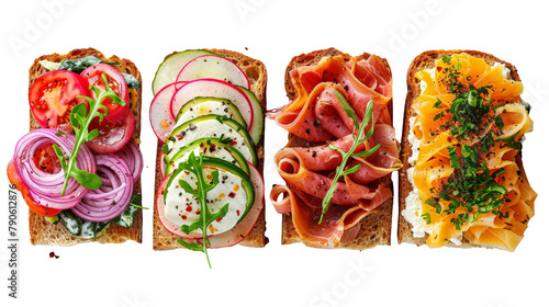 Danish sm��rrebr��d open sandwich photo