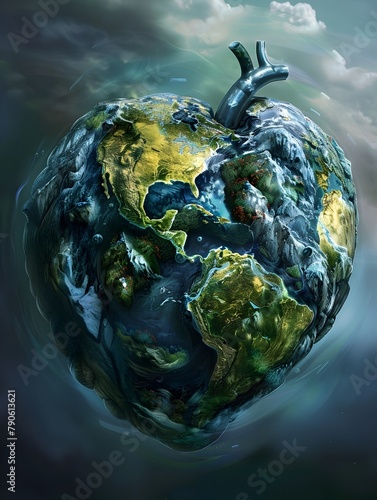 Rhythmic Heartbeat of the Earth A Harmonious Depiction of Our Planet s Interconnected Ecosystem photo