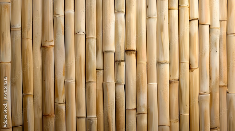 Fototapeta premium Bamboo Wood Background with Clean and Modern Textured Pattern for Sustainable and Eco-Friendly Themes