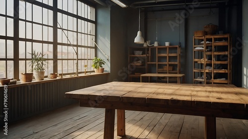 Wallpaper Mural Contemporary room interior with wooden table and chairs in a stylish home Torontodigital.ca