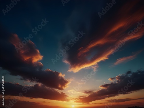 abstarct sunset wallpaper and backgroun light golden cloud © edi