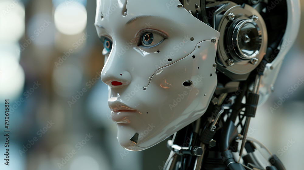 modern AI robot portrait modern AI robot portrait