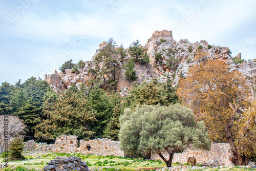 castle ruins of the medieval settlement of Palio Pyli Kos Island South Aegean Region (Südliche Ägäis) Greece photo