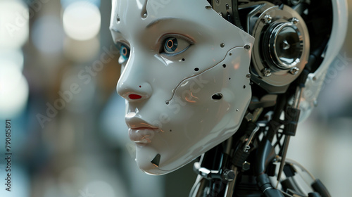 modern AI robot portrait 