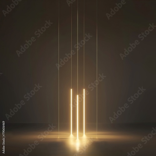 Zenith Light, Simple, upward strokes of light in a minimal composition, symbolizing hope and ascension with understated elegance photo