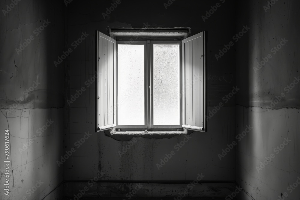 Open Window in a Neglected Space: A Study in Light and Desolation Open Window in a Neglected Space: A Study in Light and Desolation