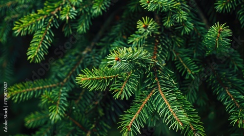 Branch of a pine tree covered in thick foliage