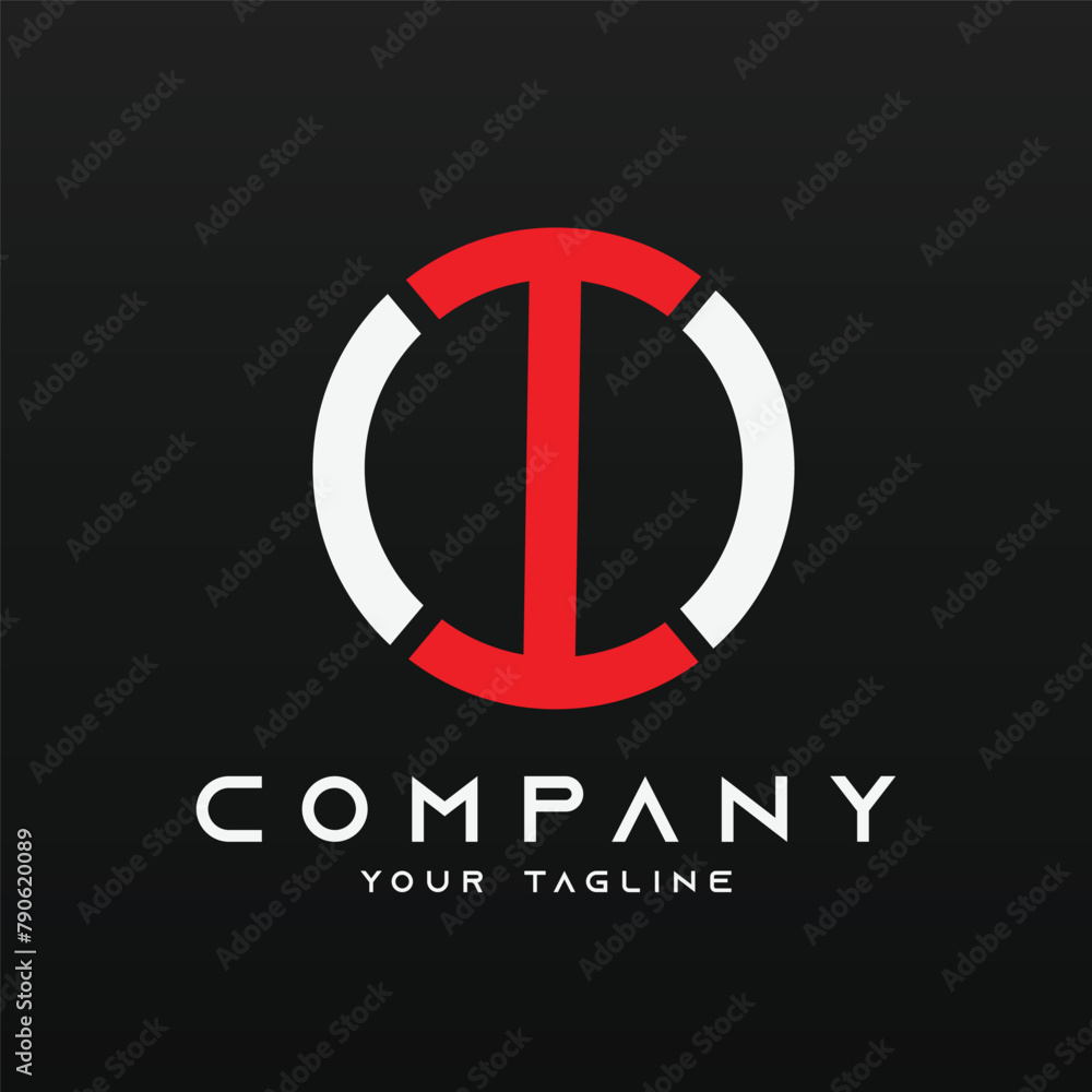 Fototapeta premium Alphabet logo illustration logo vector of letter I