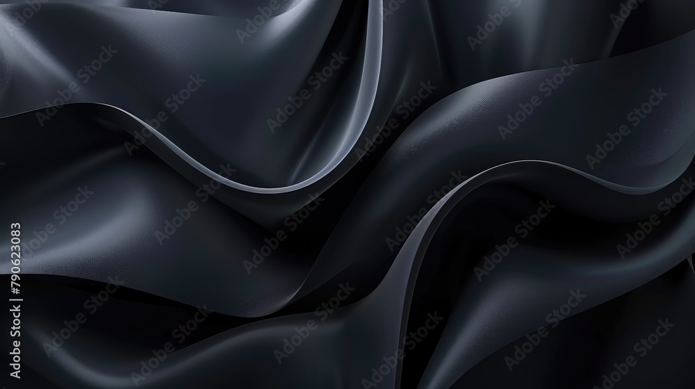 Fototapeta premium Luxurious abstract black background for modern wallpapers, Ai Generated.