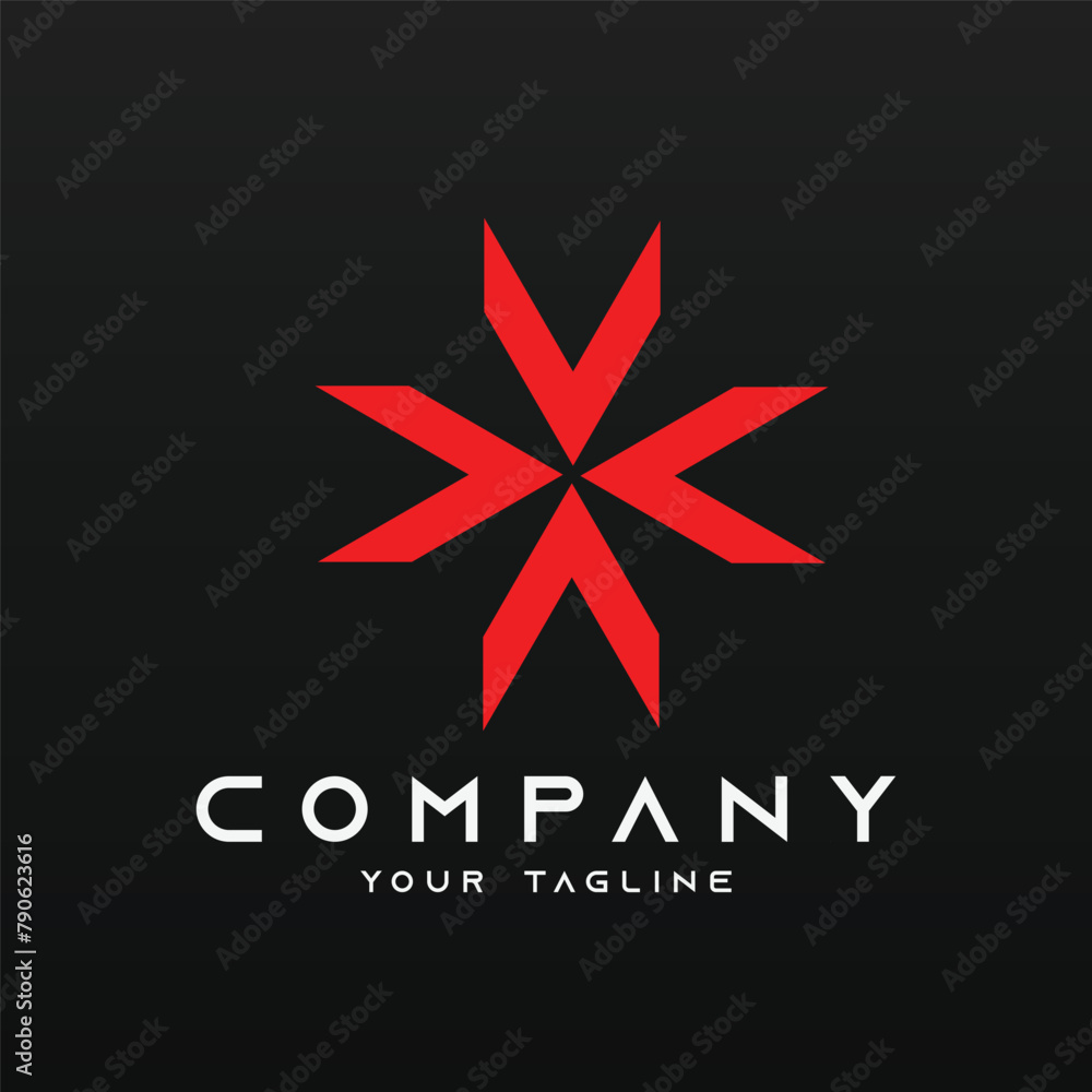 Obraz premium Alphabet logo illustration logo vector of letter V