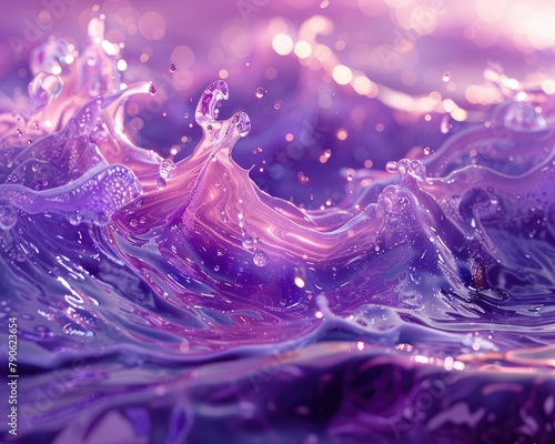 abstract purple fluid background. violet wave silk texture illustration
