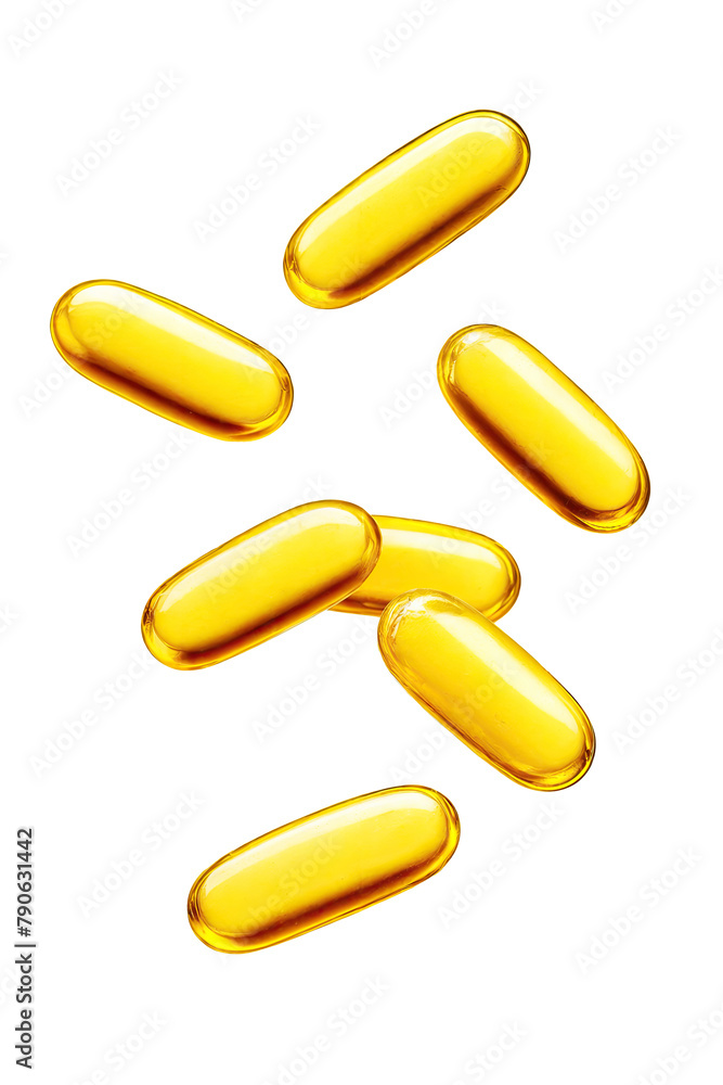 Omega 3 Gel Capsules on White Surface Omega 3 Gel Capsules on White Surface