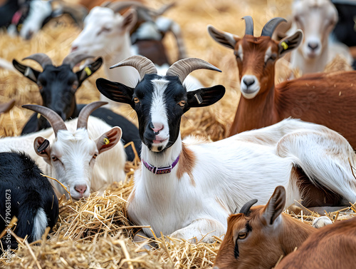 herd of goats laying down looking at camera, Eid Ul Adha sacrifice muslim islam