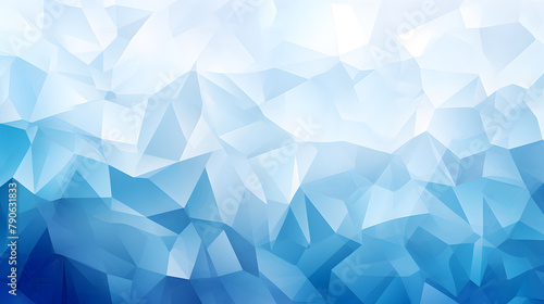 Geometric blue ice texture background. Fragments of ice