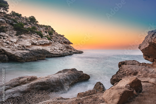 The Racó del Conill, a paradisiacal cove near Villajoyosa in the Spanish Mediterranean photo