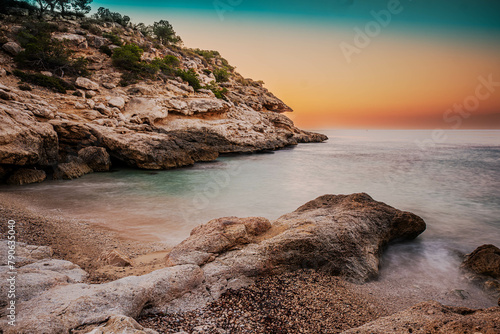The Racó del Conill, a paradisiacal cove near Villajoyosa in the Spanish Mediterranean