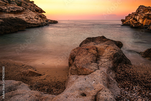 The Racó del Conill, a paradisiacal cove near Villajoyosa in the Spanish Mediterranean