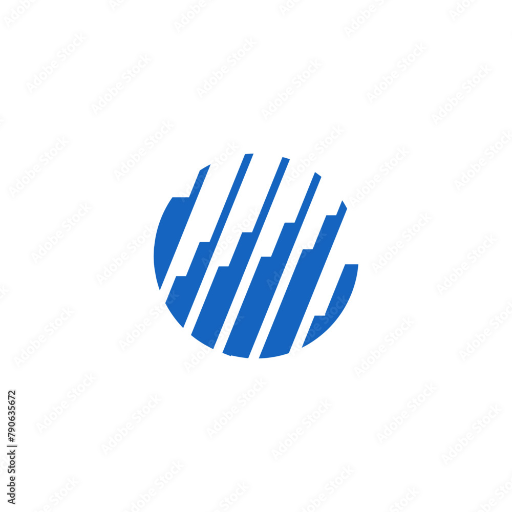 Stock Chart Invest in Circle Logo Vector Design Stock Chart Invest in Circle Logo Vector Design