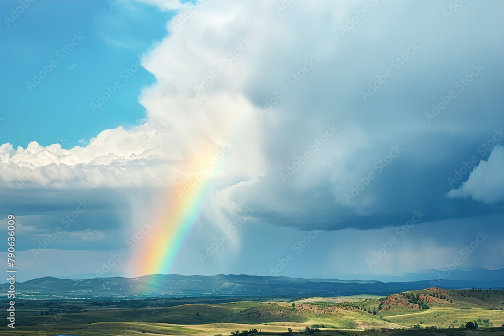 Beauty of rainbows after a storm in the nature. Beauty of rainbows after a storm in the nature.