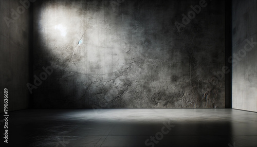 壁 コンクリート 暗い 亀裂 ドラマチック 光 影