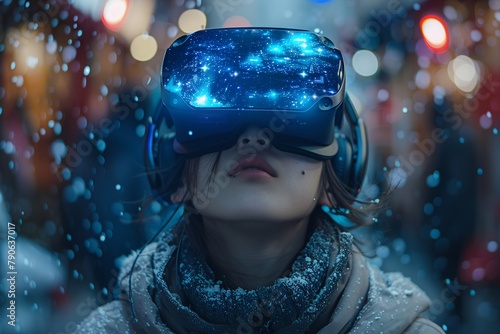 Obraz na płótnie Quantum virtual reality, explore parallel universes, limitless experiences, nextgen VR