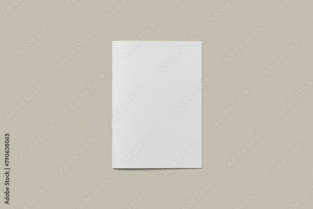 Fototapeta premium Realistic Brochure Catalog Mockup on white 3D rendering
