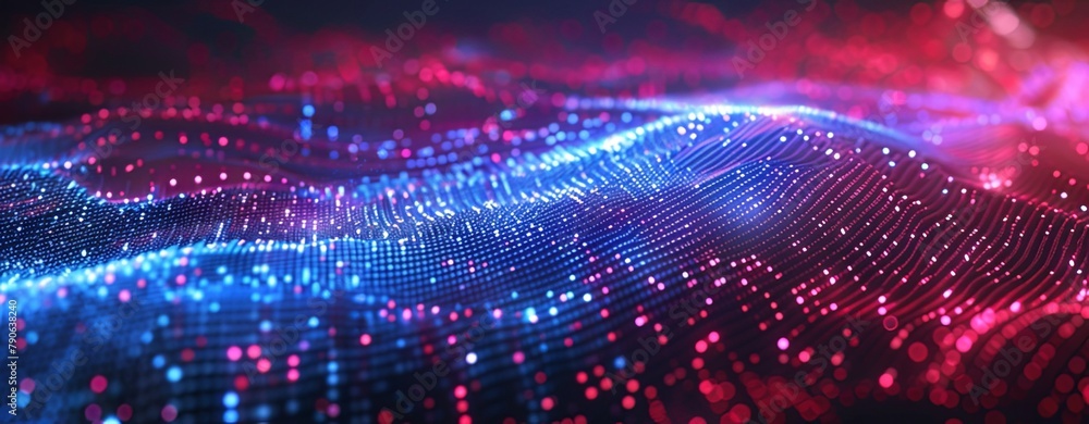 Digital Background Featuring Data Flowing Through the Screen, Blue and ...