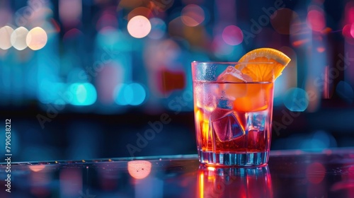 alcohol cocktail in a nightclub 