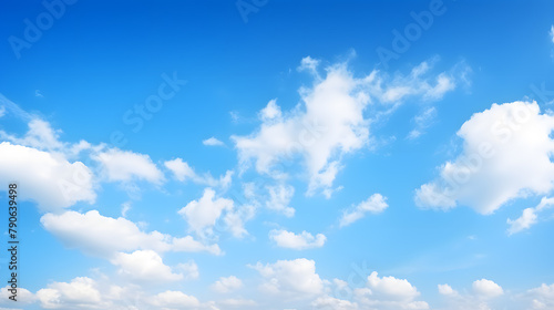 Blue sky with white clouds background