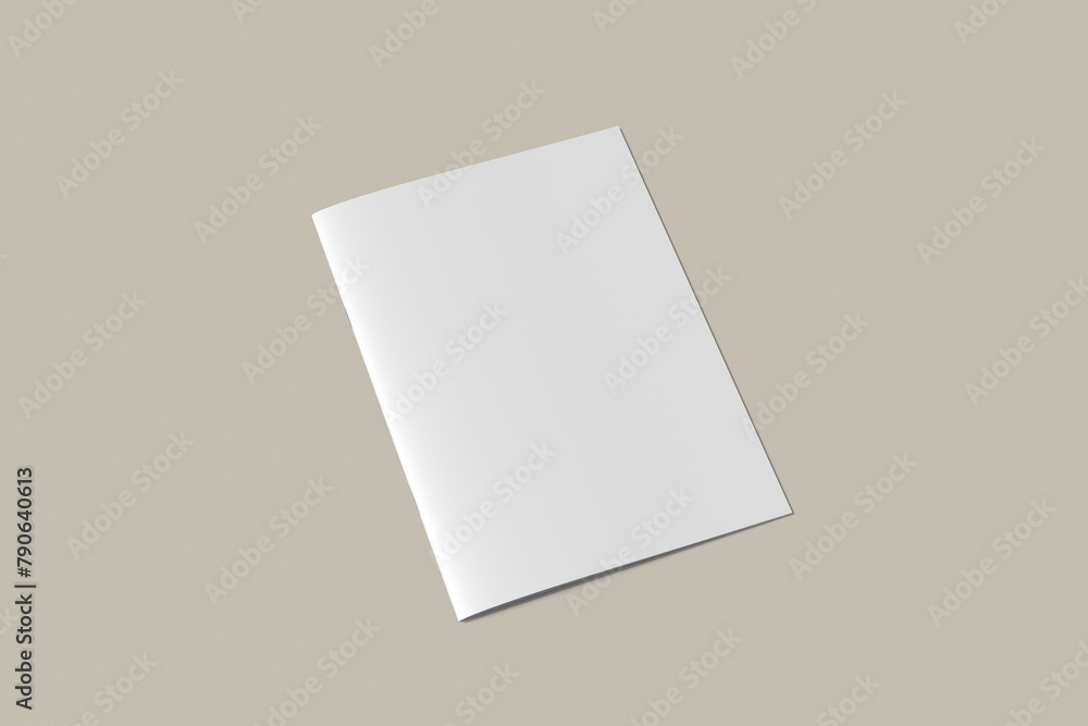 Realistic Brochure Catalog Mockup on white 3D rendering Realistic Brochure Catalog Mockup on white 3D rendering