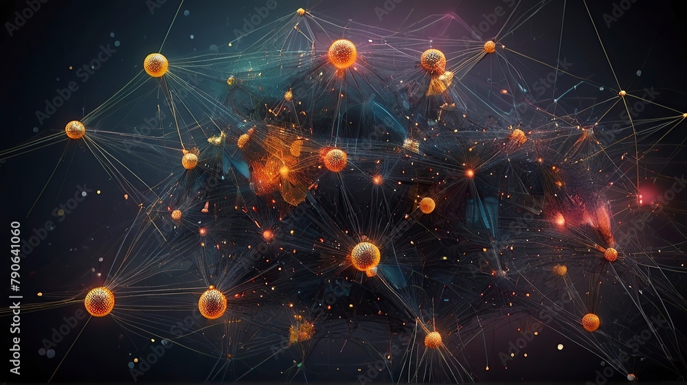 Obraz premium 3D rendering of abstract technology concept background ready for presentation banner or poster