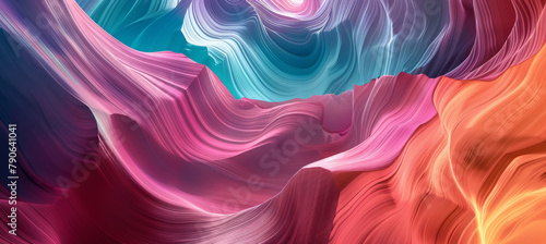 Abstract Nature Background in Pink, Purple, and Teal