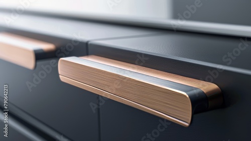 Close-up shot of cutting-edge cabinet hardware, showcasing functionality meets modern aesthetics © Paul