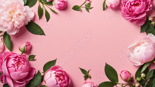 pink roses border
