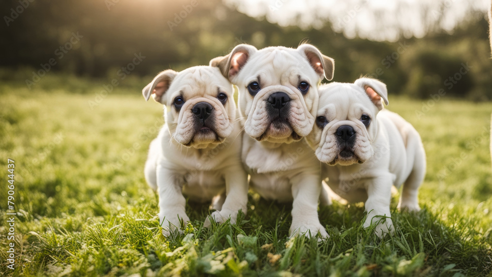 Cute little bulldogs. Cute little bulldogs.