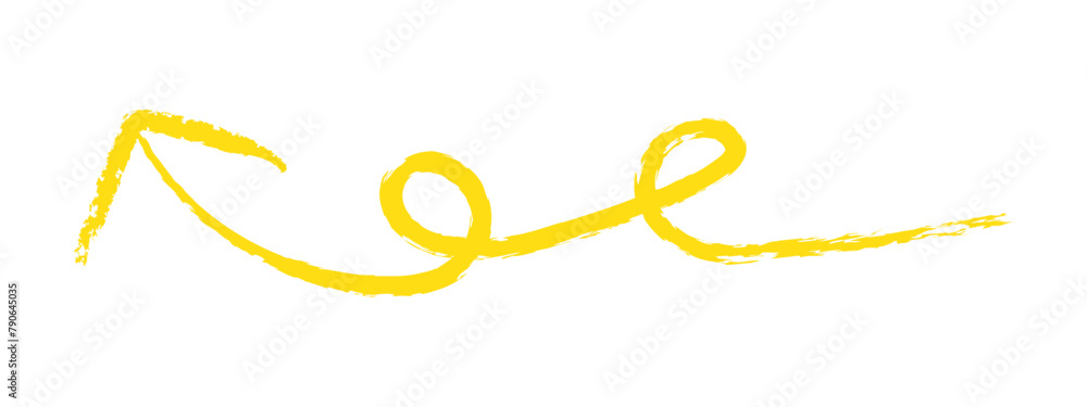 brush painted arrow icon on white background - vector illustration