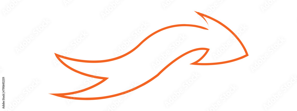 Fototapeta premium brush painted arrow icon on white background - vector illustration