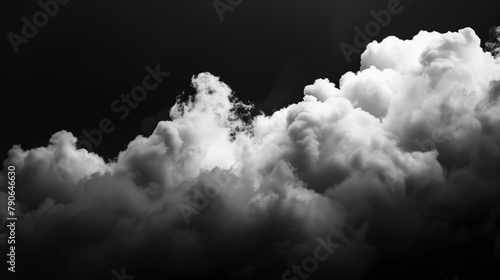 Realistic clouds on a dark background.