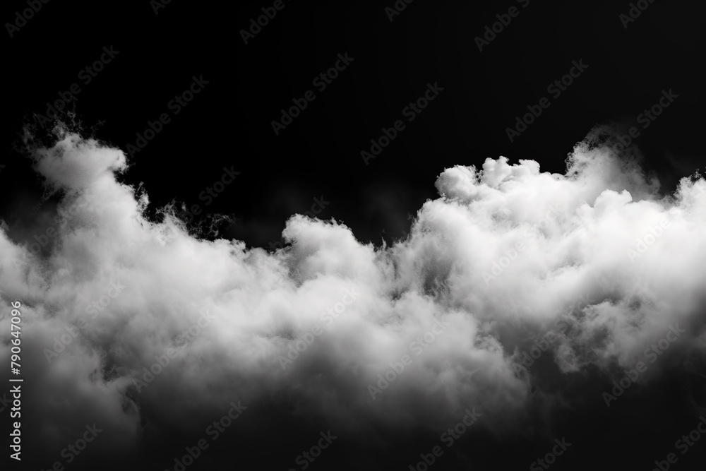 Realistic clouds on a dark background. Realistic clouds on a dark background.
