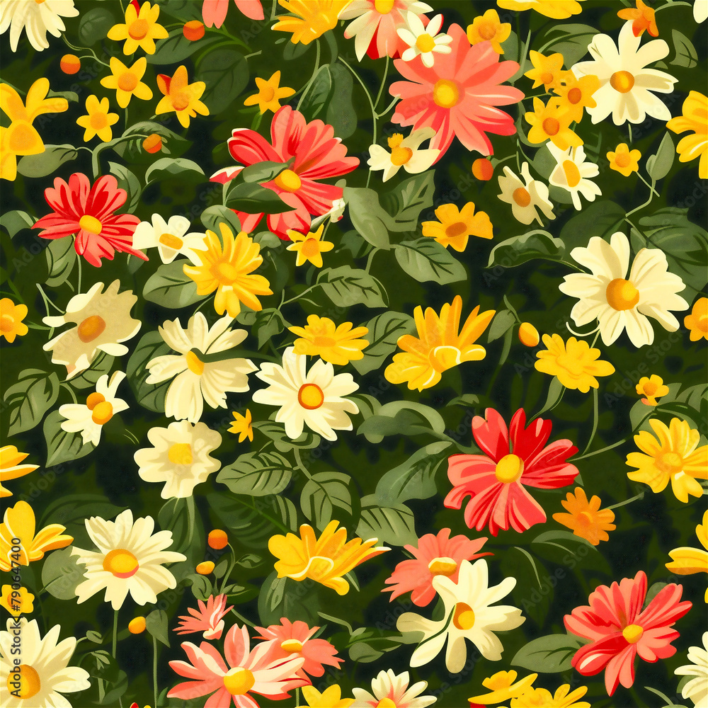Creative layout made of flowers and leaves. Flat lay. Nature concept. Floral Greeting card. Colorful spring flower background. Nature Trendy Decorative Design. Creative layout made of flowers and leaves. Flat lay. Nature concept. Floral Greeting card. Colorful spring flower background. Nature Trendy Decorative Design.