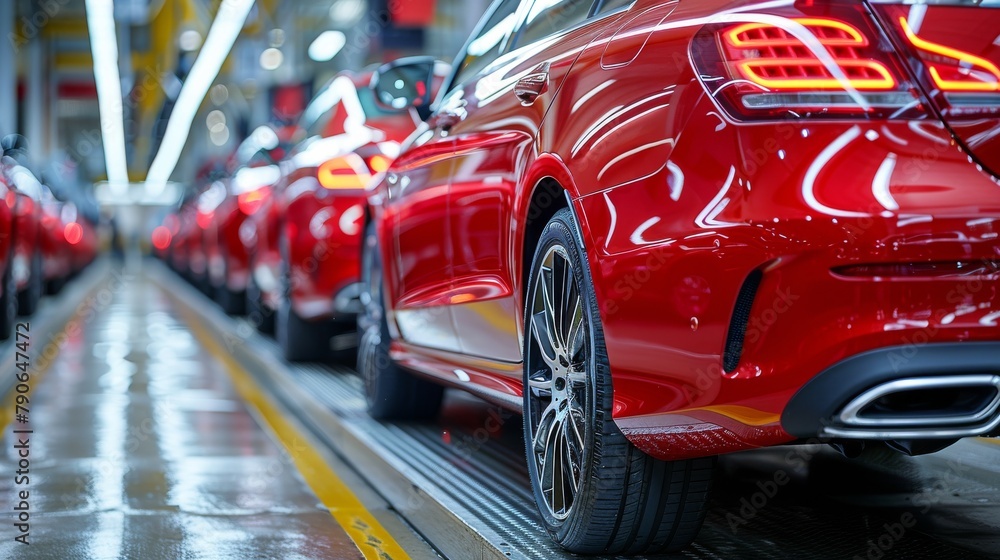 Fototapeta premium At a bustling car dealership