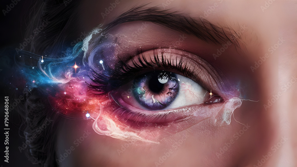 Eye made from nebula